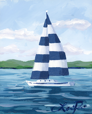 Deep Blue Sails Print