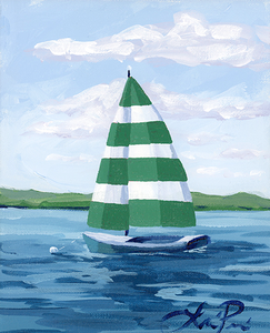 Deep Green Sails Print